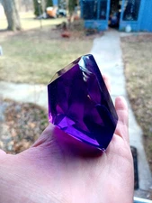 Royal Purple Resin Crystal / TTRPG / Resin / Crystal Paperweight / crystal / Pr