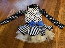 weissman dance costume child Size Large Style 10323 Added Rhinestones And Bow