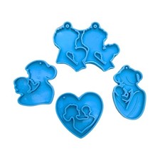 Keychain Pendant Silicone Mold Parent-child Epoxy Casting Mould for DIY