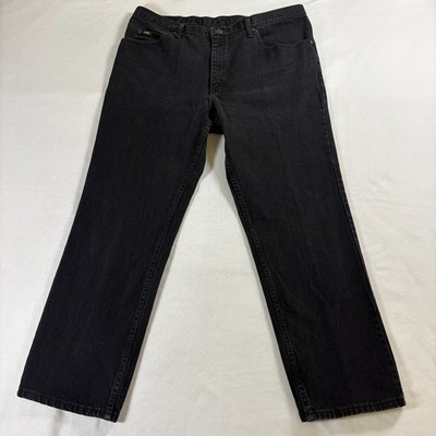 Straight Leg Jeans Lee Black Denim W40 L30 Fits Like 39X30 Workwear Classic