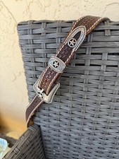 Justin Cowboy Lone Star Hand Tooled Western Belt Men Size 36