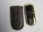 MARLBORO NO. 6 BRASS LIGHTER WITH LEATHER CASE — photo 1