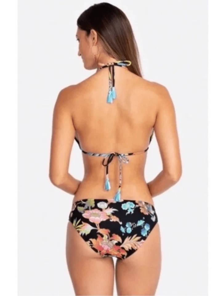 Top de bikini Johnny Was Dreamer negro para mujer talla XS/S Foto 3 de 4