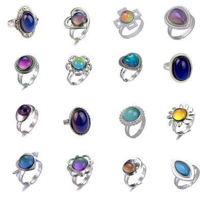 16pcs Mixed Mood rings temperature change color mood ring (Adjustable Size)