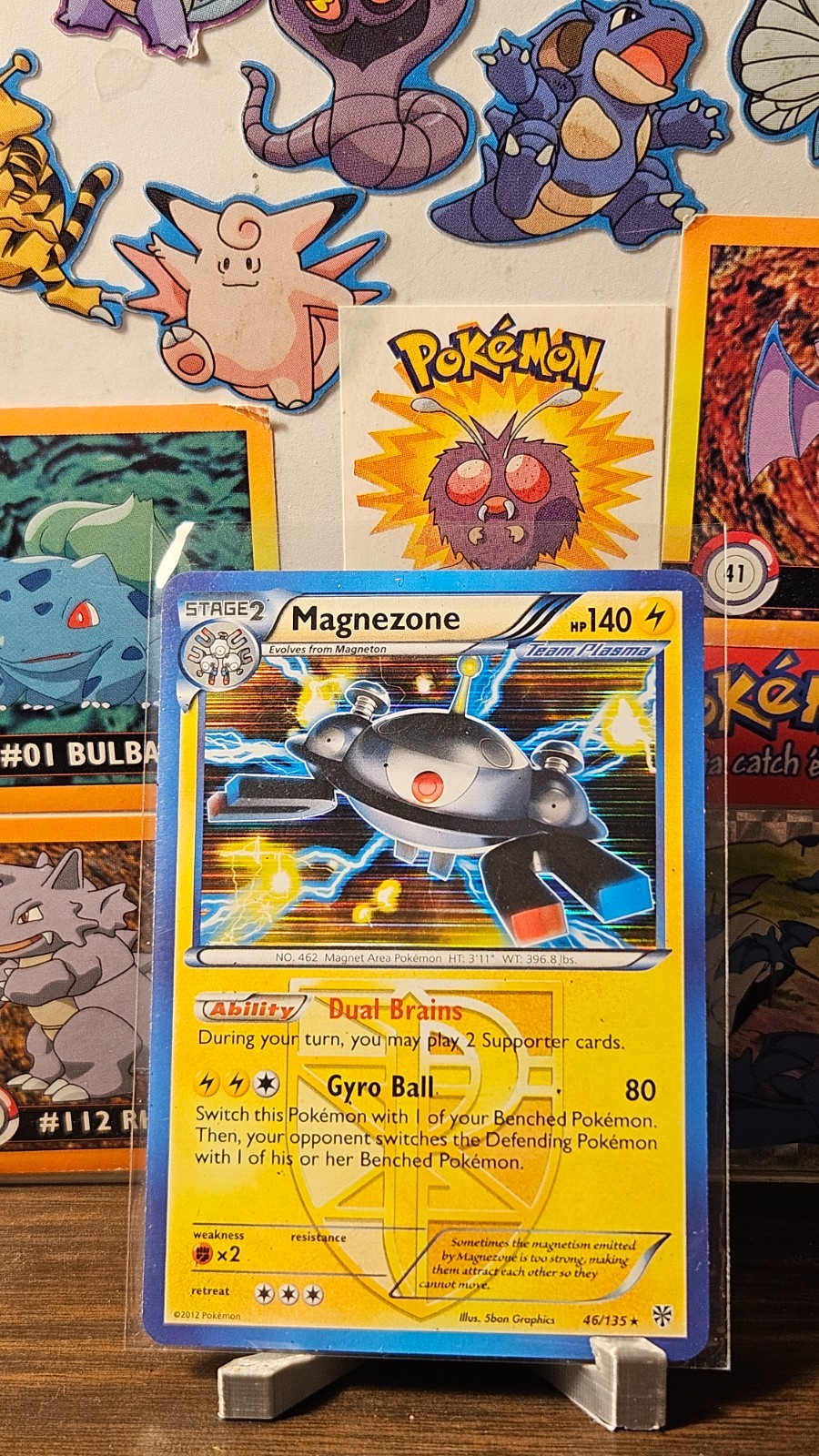 Magnezone 46/135 Holo Rare Team Plasma Plasma Storm Lightly Played Pokemon TCG
