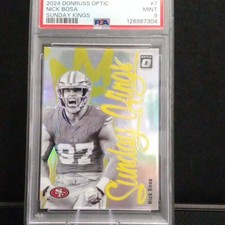 Panini 2024 Donruss Optic Sunday Kings Nick Bosa #7 49ers PSA 9 Football Card