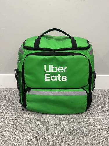 Uber Eats XL Insulated Food Delivery Bag/Backpack with Cover and Drink Carrier