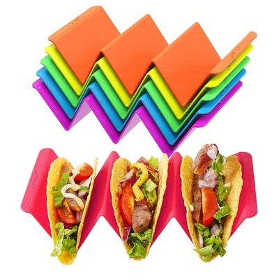 Taco Shell Holder Stand Hard Dishwasher Top Rack Safe Set Of 6 Multicolour NEW