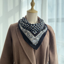 70 Cashmere 30 Silk Bandanna Scarf cashew Print Shawl Neckerchief wrap 65X65cm