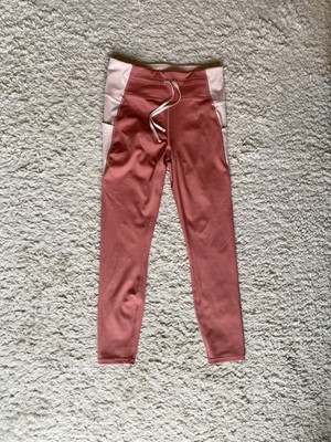fabletics leggings Powerhold Shape Laufhose Tights High Waist S Orange Rot Pink