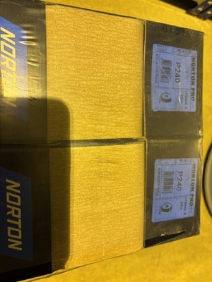 2 Stück Norton Pro A275 Schleifschaum P240 weiche Schleifrolle 115 mm x 25 mtr UK-Verkäufer