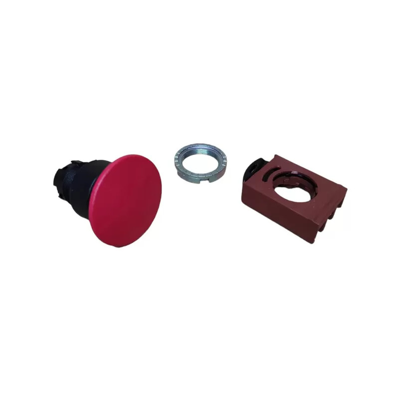 Ge power 185041 p9xem4rn pulsante a fungo d  40mm rosso