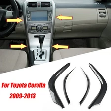 4CPS For Toyota Corolla 2009-13 Carbon Fiber Central Dashboard Strip Cover Trim