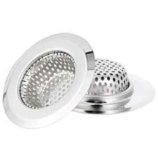 2 Pack Bathtub Drain Strainer, 2.75" Top / 1.75" Basket Stainless Steel Drain...