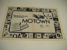 MOTOWN Rare 2-pc. 1971 RW Promo Display Ad ROSS Temps STONEY MEATLOAF Gaye other