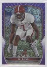 2022 Bowman U Chrome Purple Shimmer Refractor Eli Ricks #28 0b7v