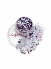 Hair Glitter, Chunky Glitter Mix with Shapes for Hair Styling Purple 