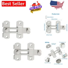 Reliable 2Pcs Stainless Steel Flip Latch - Safe 4 Inch Lock for Various Doors