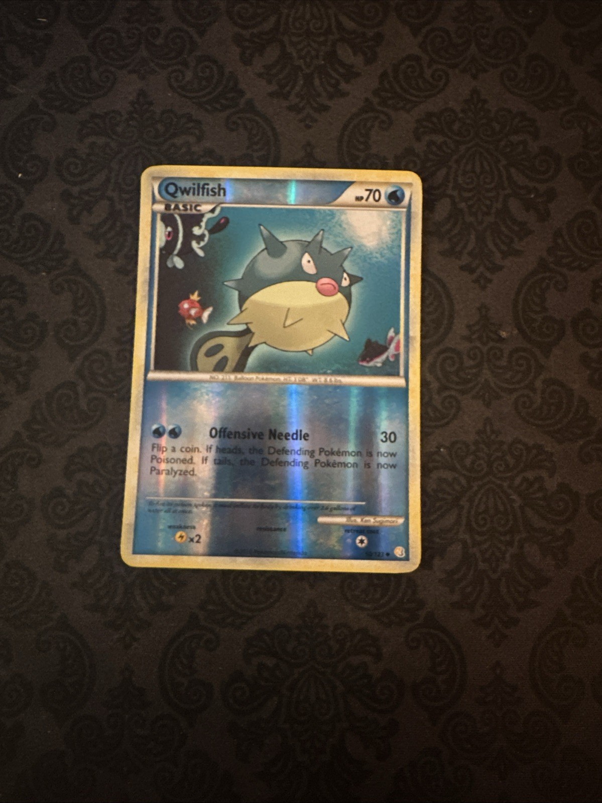 Pokemon Qwilfish 50/123 HeartGold SoulSilver Reverse Holo Card