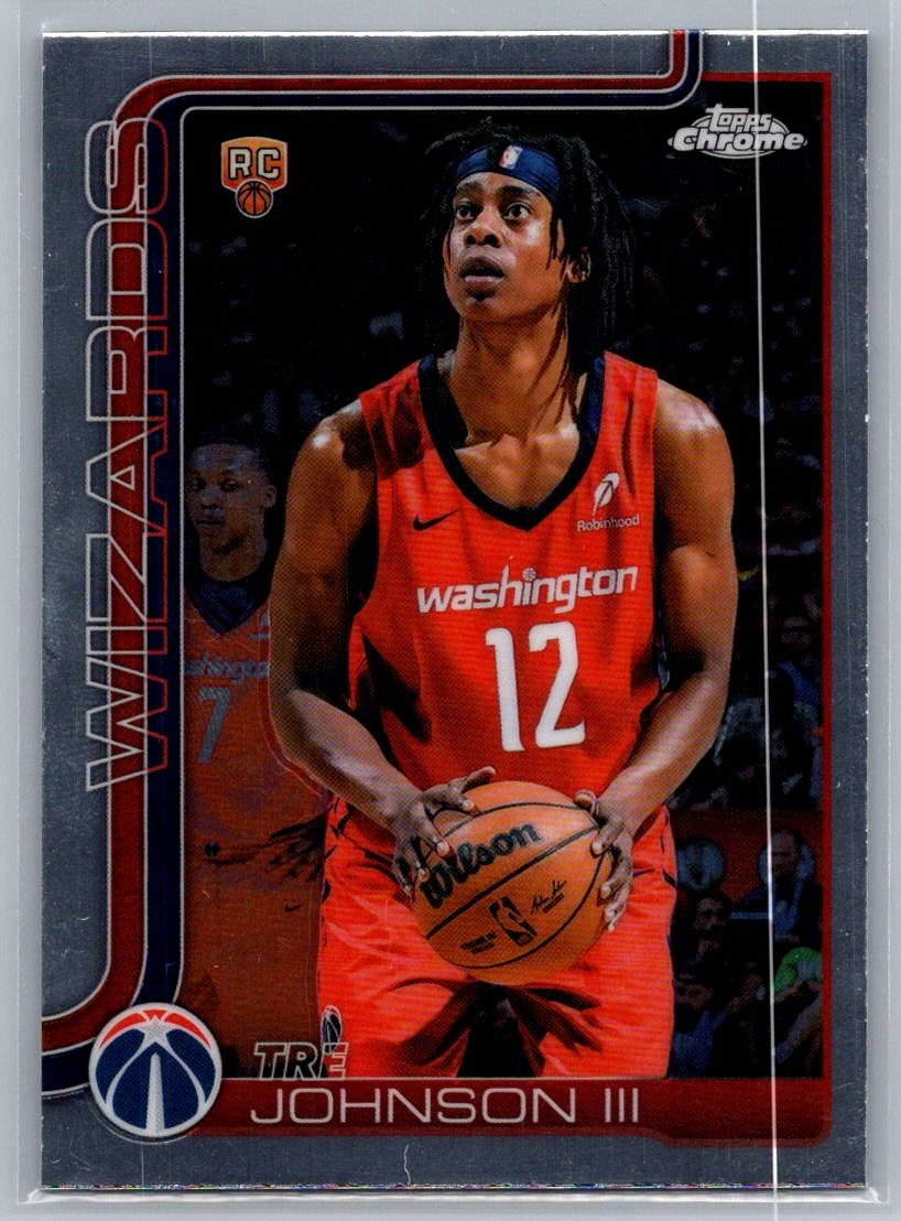 2025-26 Topps Chrome Tre Johnson III #256 Washington Wizards