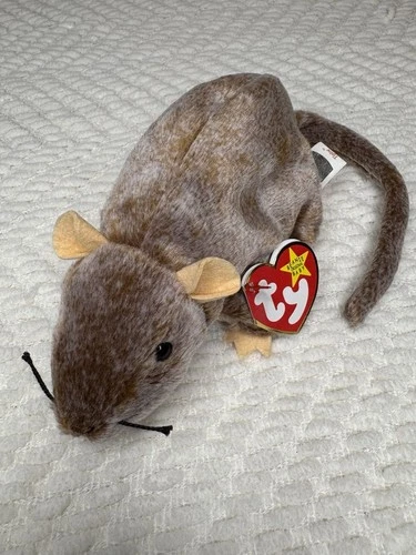 Vintage 1999 TY Beanie Babies Collection - Tiptoe the Rat w/ Tags