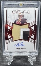 2025 Panini Flawless Drew Brees Star Swatch Signatures Ruby #/15 New Orleans 🔥