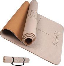Yoga Mat Non-Slip Non-Toxic with Carry Strap Yoga Mat with Alignment Lines. I