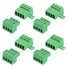 4 Set 4 Pin Screw Terminal Block Connector, 3.81mm PCB Mount Screw Terminal