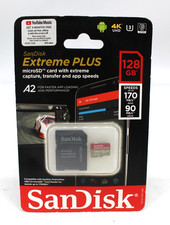 San Disk Exreme PLUS Micro SD Card 128 GB 170 MBs Read 90 MBs Write Memory Card