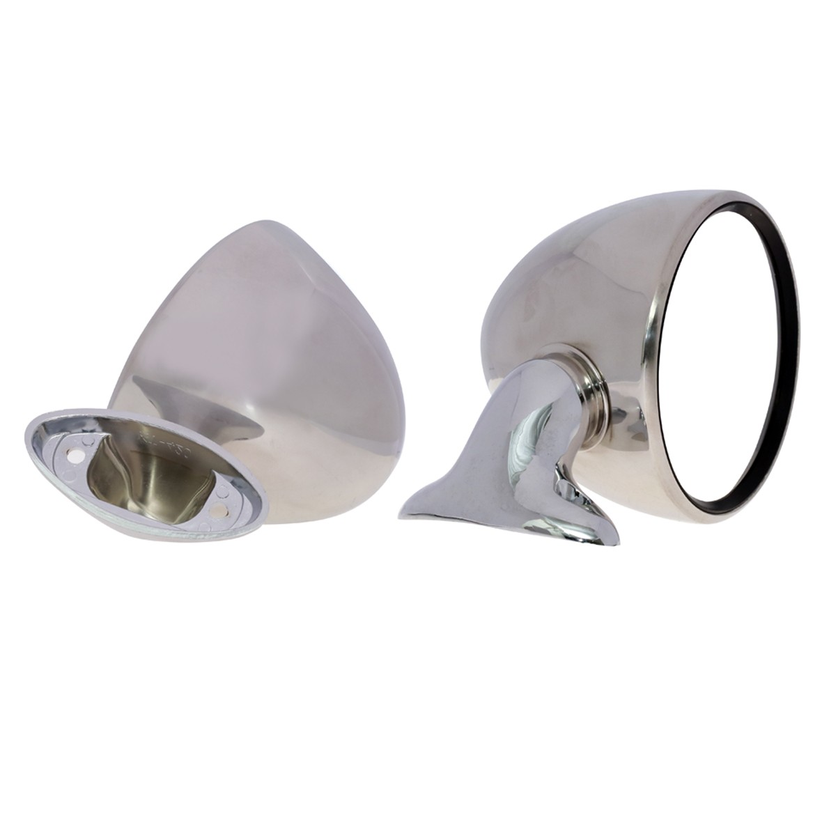 Fit 72-79 Lamborghini Urraco P111 P200 P250 P300 Coupe Chrome Steel Door Mirrors