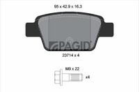 Bremsbelagsatz Scheibenbremse Pagid T5165N FüR Fiat Stilo Multi Wagon Bravo 2 3