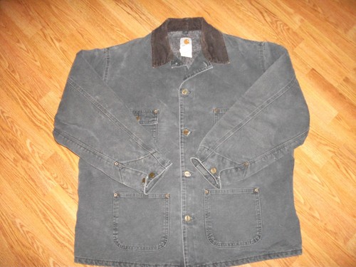 VTG Carhartt Jacket Mens XL Chore Coat C02PTL Blanket Lined 90s USA Made Petrol - Image 1