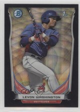2014 Bowman Prospects Chrome Black Wave Refractor Levon Washington #BCP42 i6j
