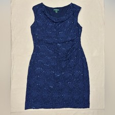 Lauren Ralph Lauren Blue Lace and Sequin Women’s Dress Size 16W