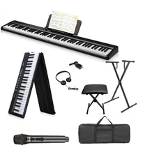 🎄HOLIDAY SPECIAL!🎄88 Key Foldable Electric Piano/Keyboard +MIDI +USB +More