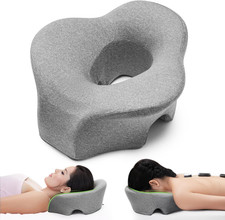 Face down Pillow Massage Headrest for Bed, Dual Exhaust Holes Memory Foam BBL Ma