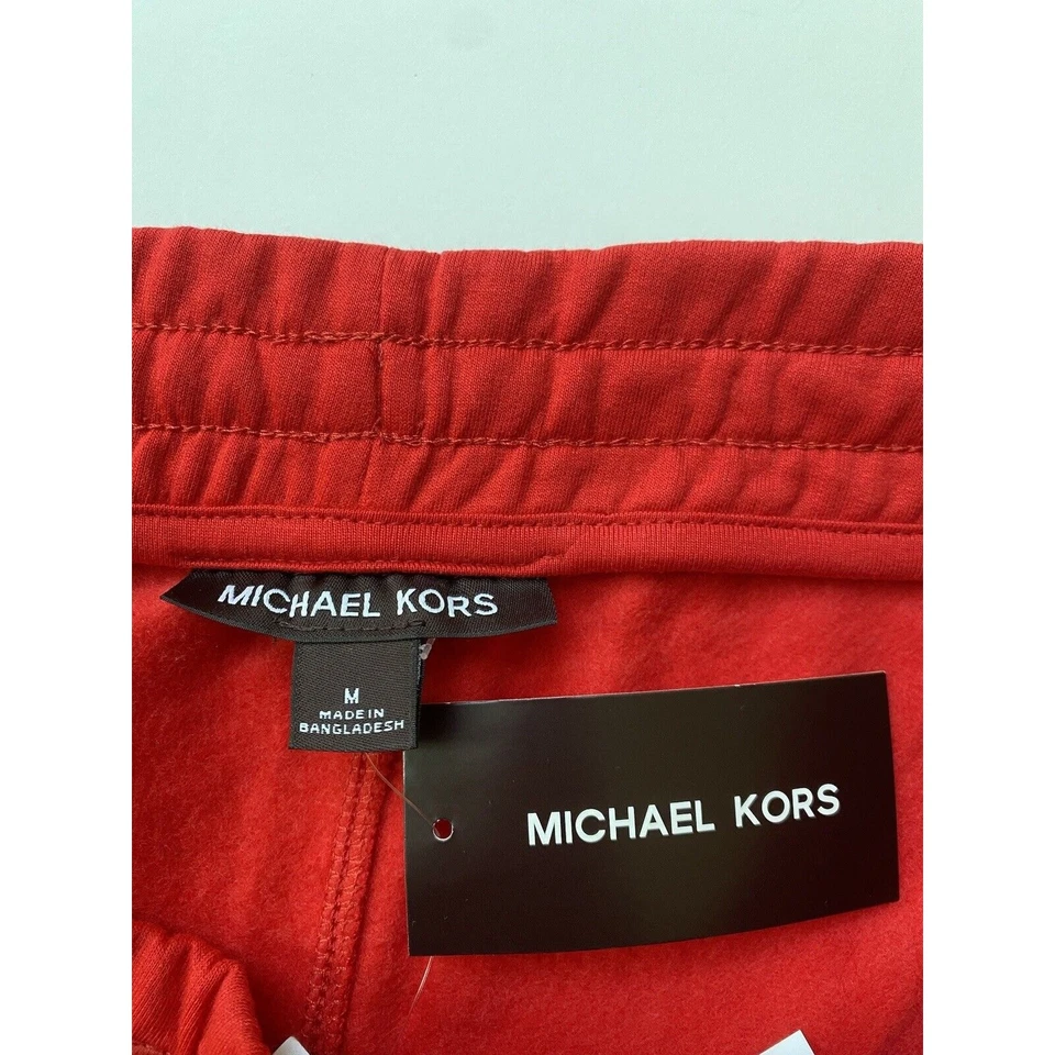 Pantalones Cortos para Sudar Michael Kors Y2K Hombres M Rojo Logo Polar Cintura Elástica Atléticos Nuevos con Etiquetas Foto 4 de 4