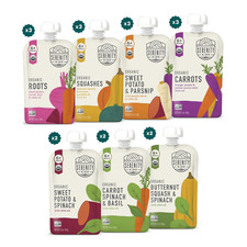 Certified Organic Baby Food Veggie Puree Pouches Variety Pack - 18 X 3.5 Oz for