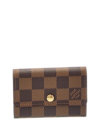 Louis Vuitton Porte-Monnaie Plat Canvas Coin Purse (Authentic Pre-Loved) Women's