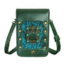 Belt Pouch Renaissance Bag Medieval Leather Ren Faire Accessory Green Gem