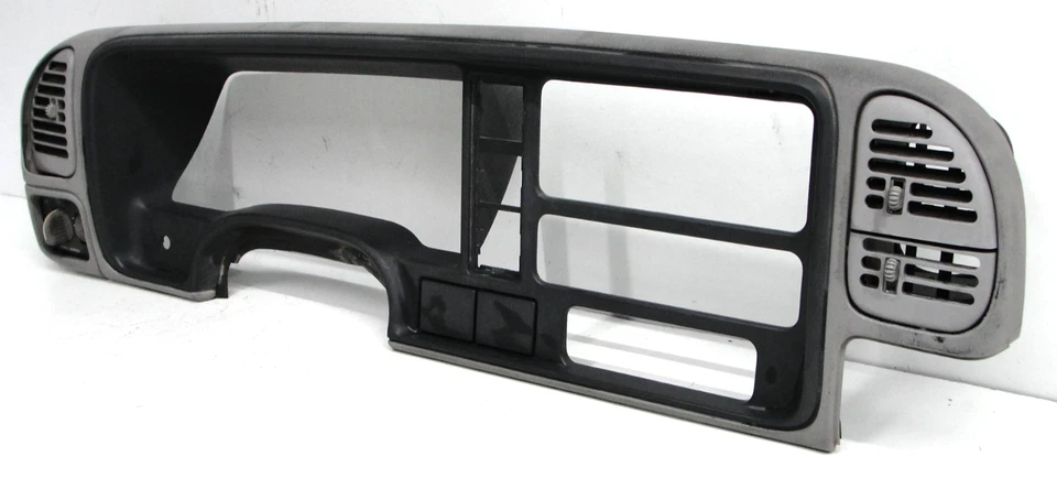 Chevy Tahoe Silverado Suburban dash cluster BEZEL TRIM SURROUND GREY 95-99 OEM - Image 3 of 4