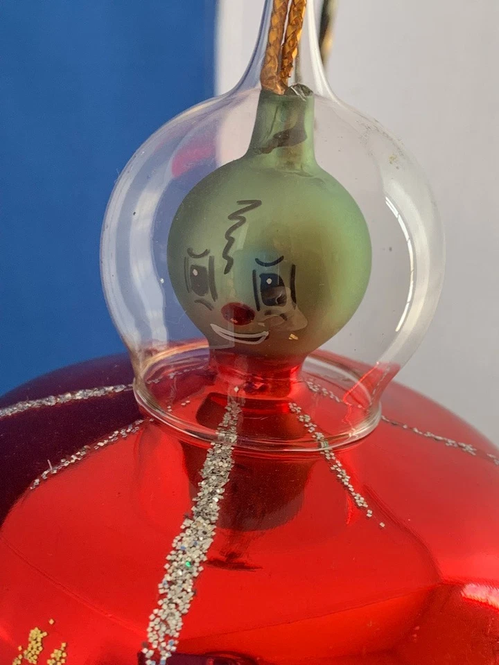 Vintage De Carlini Space Alien Blown Glass Ornament Made in Italy - Image 4 of 4