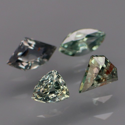 Mixed Shape 4.5x4 to 6.5x4mm.Fancy Color UNHEATED Sapphire Songea 4Pcs/1.94Ct. - Picture 2 of 6