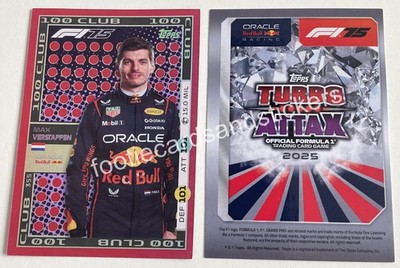 #355 Max Verstappen 100 CLUB PINK PARALLEL Topps   F1 Turbo Attax 2025