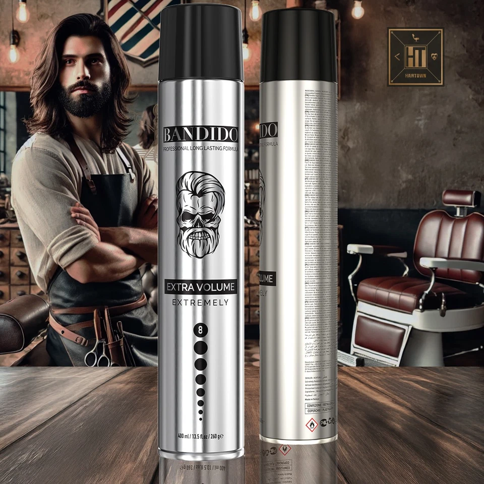 BANDIDO - Hair Spray Extra Volume Silver 400 ml – Starker Halt & Glanz - Bild 2 von 3
