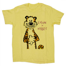 Calvin and Hobbes Funny Unisex Cartoon Funny Cotton T Shirt Size S-5XL
