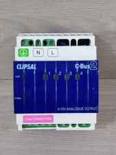 LOT 2 PCS. Clipsal L5504AMP 4-Channel Analog Output Unit (Mfg. 2015) - FOR PARTS