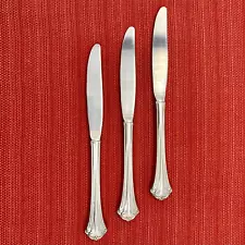 Set/3 Reed & Barton REGINE Dinner Knives 18/8 Stainless Silverware Flatware Lot