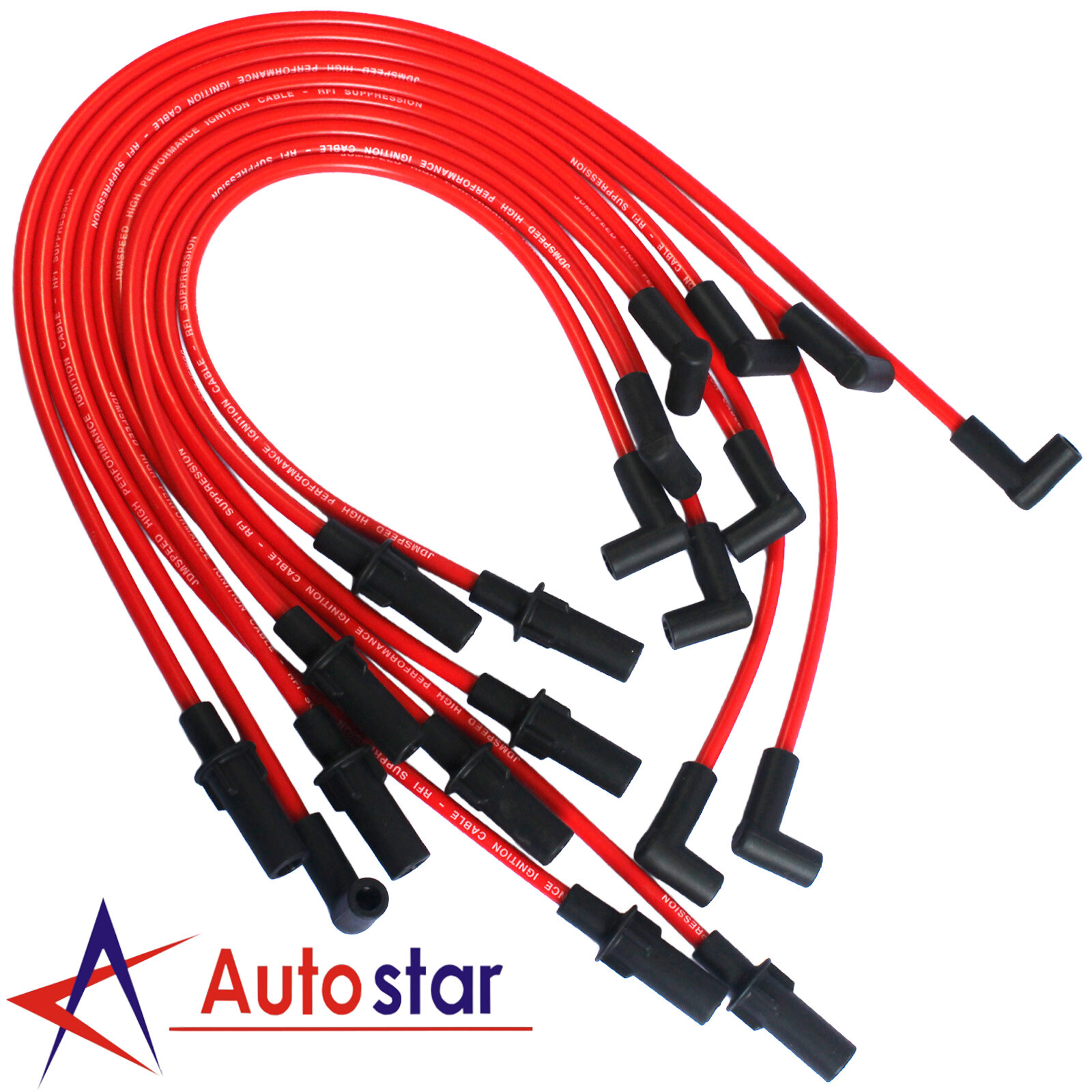 Red Ignition Spark Plug Wires Set For 1990-2003 Dodge 1500 2500 3500 Truck Van