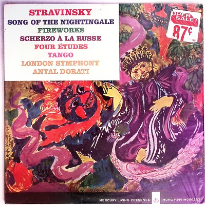 STRAVINSKY THE SONG OF THE NIGHTINGALE MERCURY RECORDS VINYL LP 219-54